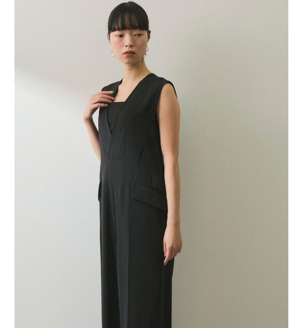 ADAM ET ROPE'「【WEB限定】Vネックロンパース」|オールインワン|