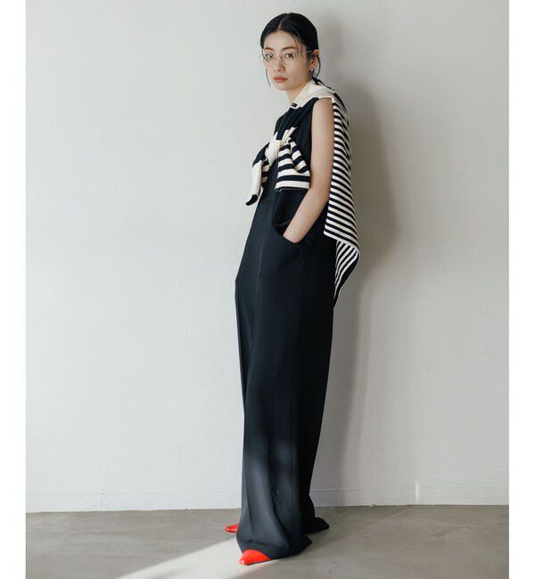 ADAM ET ROPE'「【WEB限定】Vネックロンパース」|オールインワン|