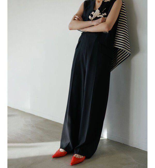 ADAM ET ROPE'「【WEB限定】Vネックロンパース」|オールインワン|