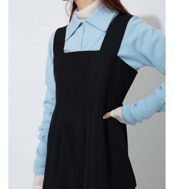 ADAM ET ROPE'「【逸品】・【サステナブル】ペプラムロンパース」|オールインワン|