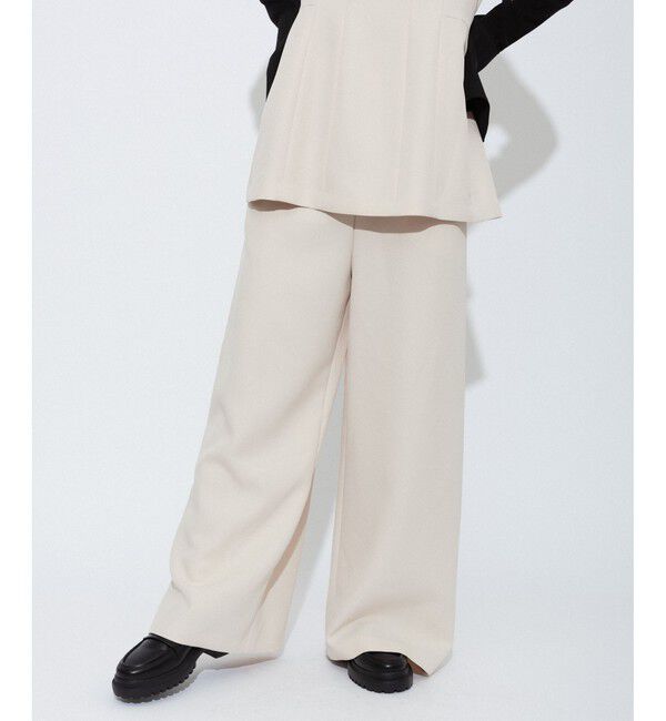 ADAM ET ROPE'「【逸品】・【サステナブル】ペプラムロンパース」|オールインワン|