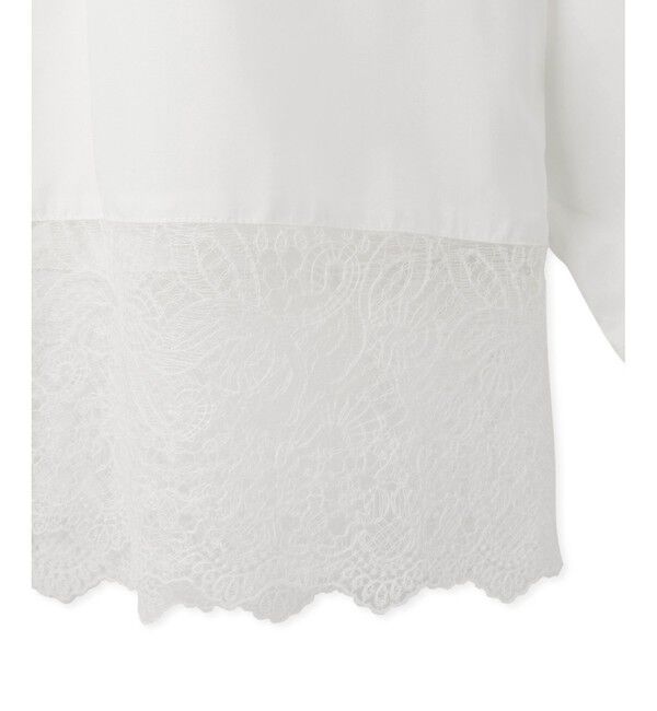 ADAM ET ROPE'「【WEB限定】レースコンビシャツ」|シャツ・ブラウス|