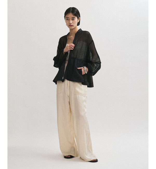 ADAM ET ROPE'「ドロストシアーメッシュカーディガン」|カーディガン|