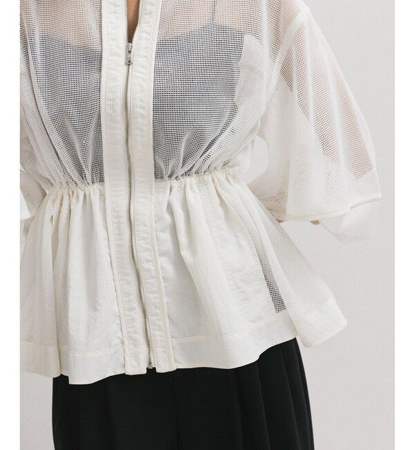 ADAM ET ROPE'「ドロストシアーメッシュカーディガン」|カーディガン|