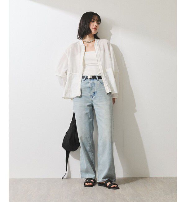 ADAM ET ROPE'「ドロストシアーメッシュカーディガン」|カーディガン|