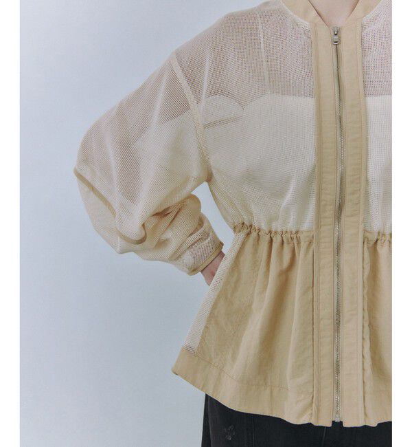 ADAM ET ROPE'「ドロストシアーメッシュカーディガン」|カーディガン|