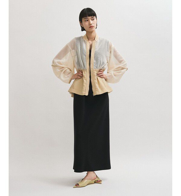 ADAM ET ROPE'「ドロストシアーメッシュカーディガン」|カーディガン|