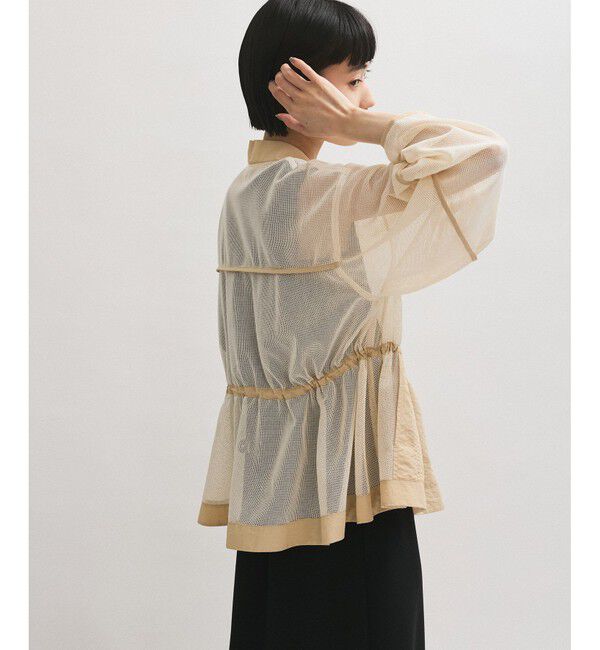 ADAM ET ROPE'「ドロストシアーメッシュカーディガン」|カーディガン|