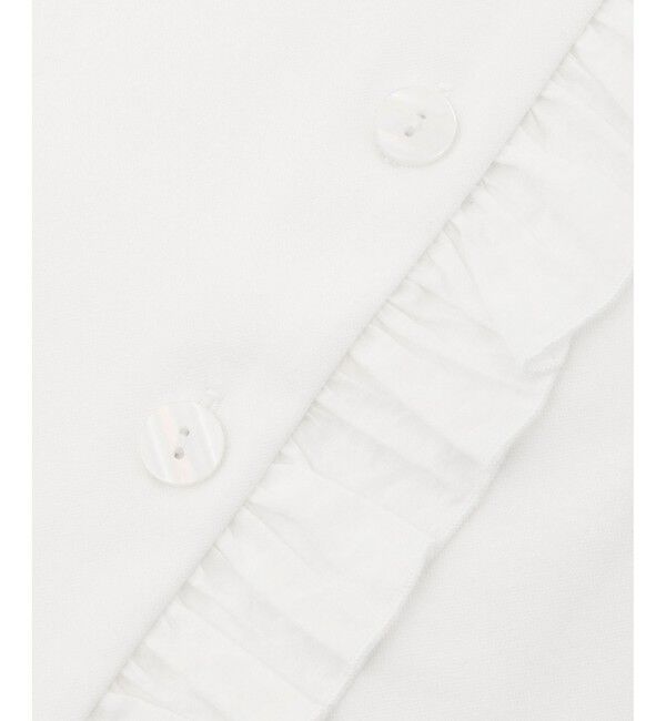 ADAM ET ROPE'「【WEB限定】ラッフルコンビスリーブレストップス」|Tシャツ・カットソー|