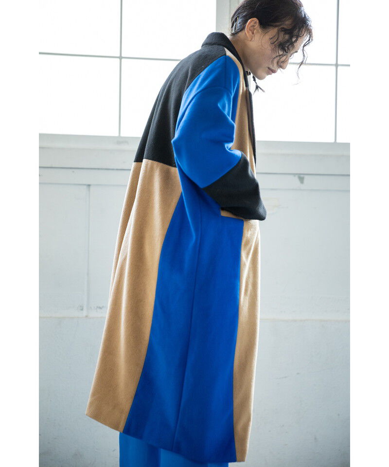  「カラーブロックチェスターコート」|チェスターコート|