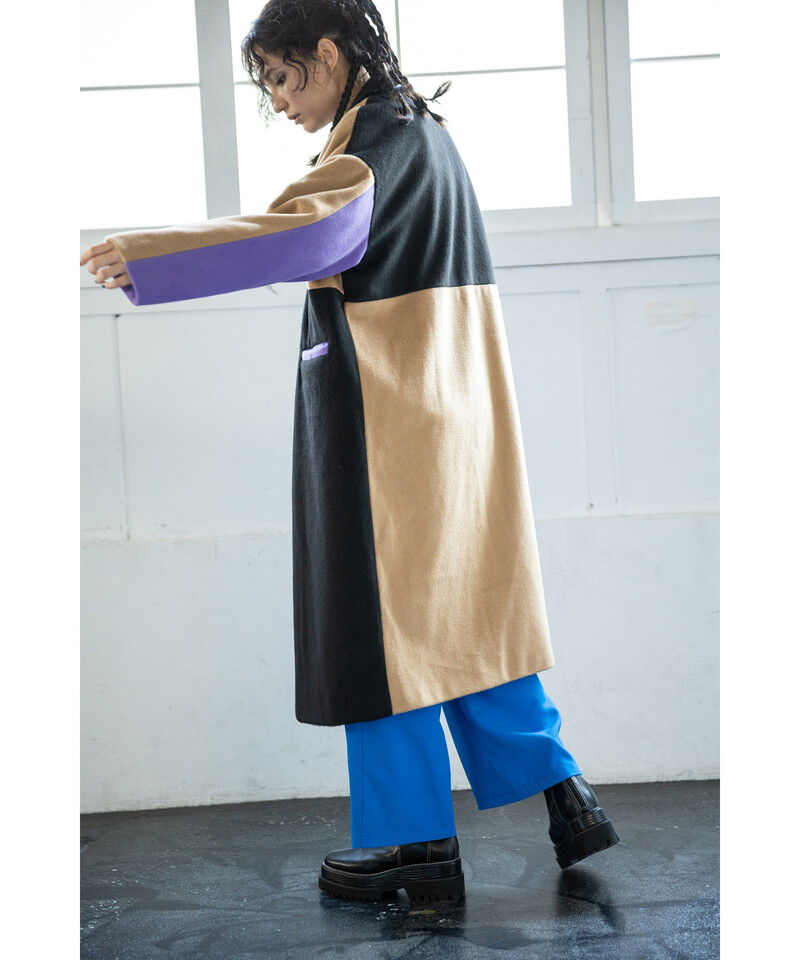  「カラーブロックチェスターコート」|チェスターコート|