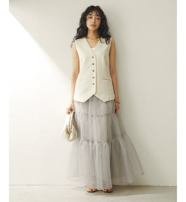  「オーガンジーボリュームスカート」|スカート|