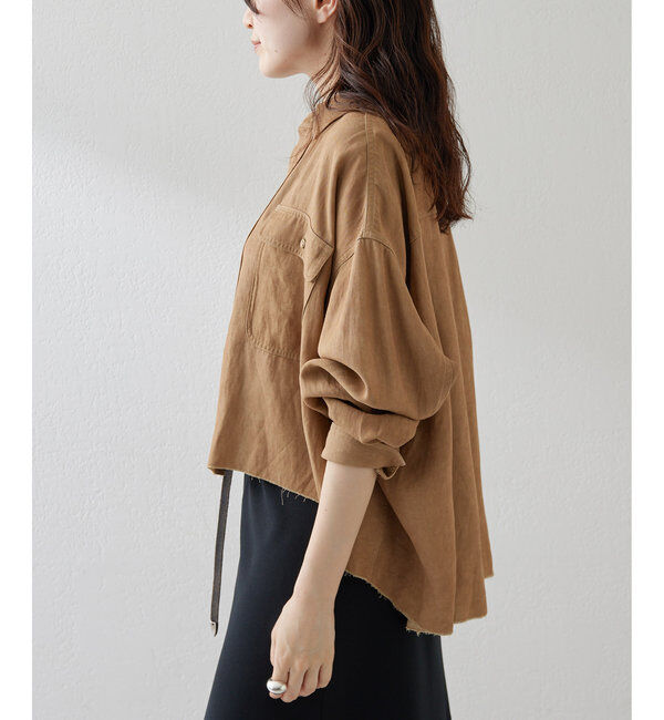  「ツイル顔料染めスクエアシャツ」|シャツ・ブラウス|