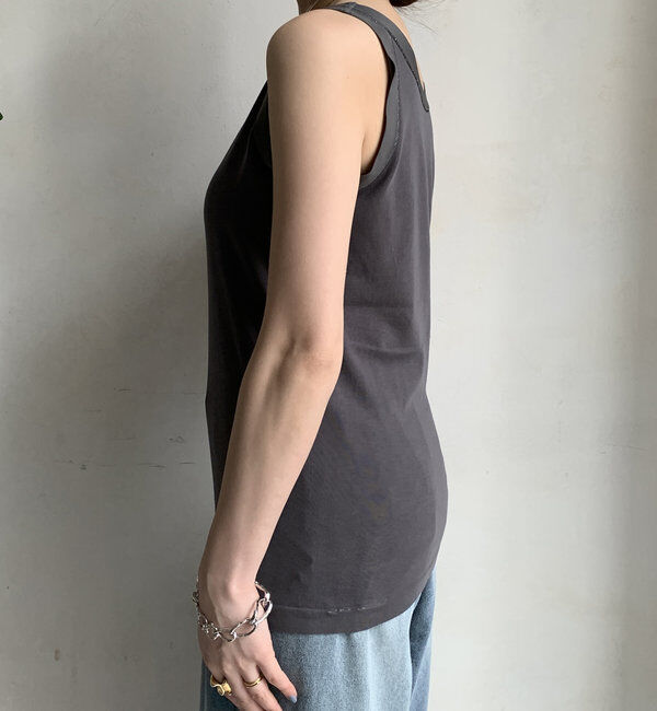  「ラメステッチキャミタンク」|Tシャツ・カットソー|