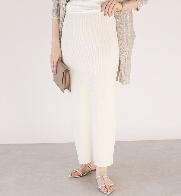  「【マイナス3kg/レビュー高評価☆】リブタイトスカート」|スカート|