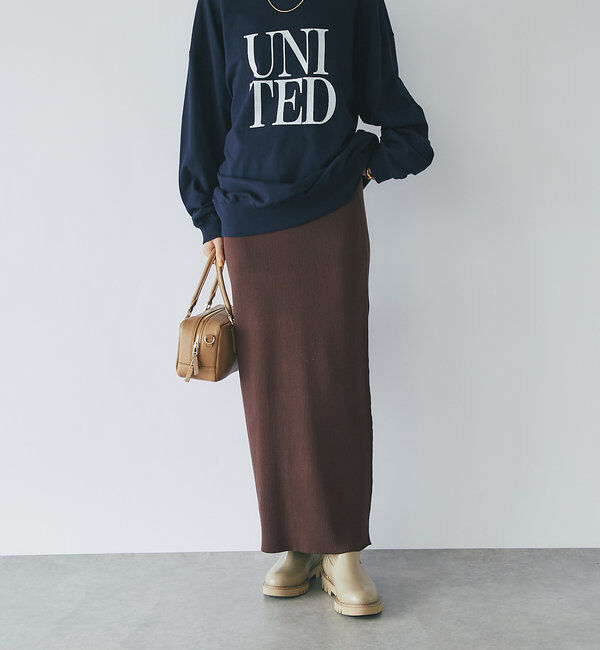  「【マイナス3kg/レビュー高評価☆】リブタイトスカート」|スカート|