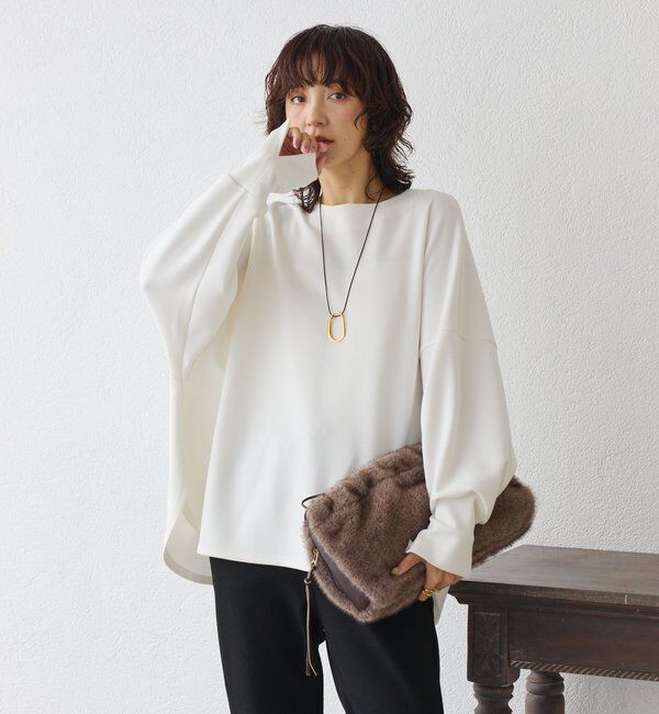  「【楽ちんキレイ】ダンボールポンチョプルオーバー」|Tシャツ・カットソー|