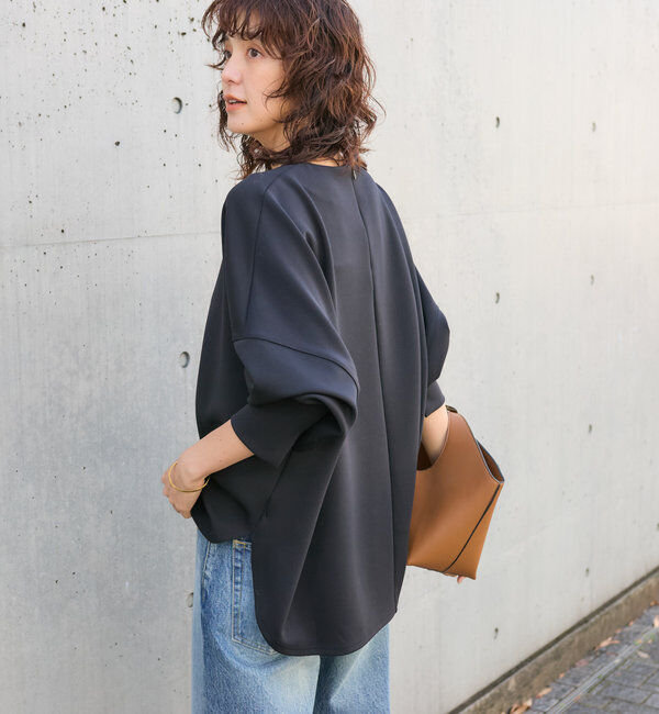  「【楽ちんキレイ】ダンボールポンチョプルオーバー」|Tシャツ・カットソー|