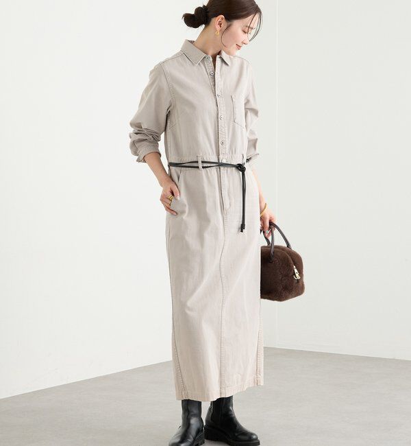  「【MONN&times;Yoshiiiiii】デニムシャツワンピース」|ワンピース|