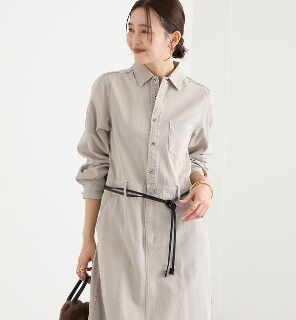  「【MONN&times;Yoshiiiiii】デニムシャツワンピース」|ワンピース|