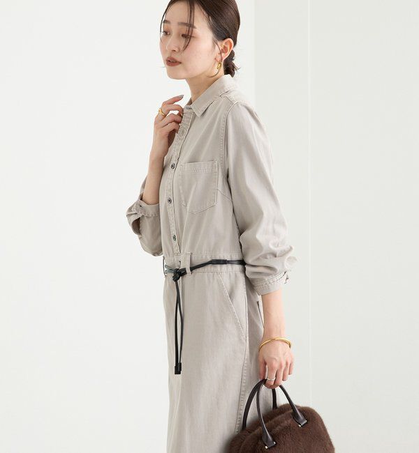  「【MONN&times;Yoshiiiiii】デニムシャツワンピース」|ワンピース|