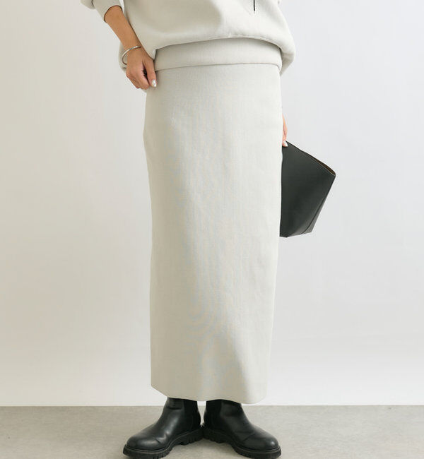  「【楽ちん美シルエット】コットンストレッチニットスカート」|スカート|