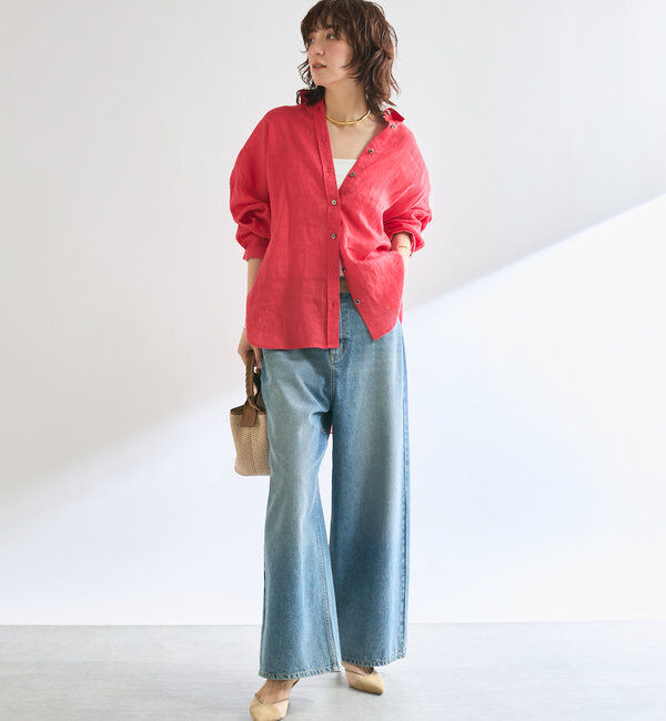  「【新色登場】【MONN.:. （モン）】ワイドレッグデニム」|デニム|