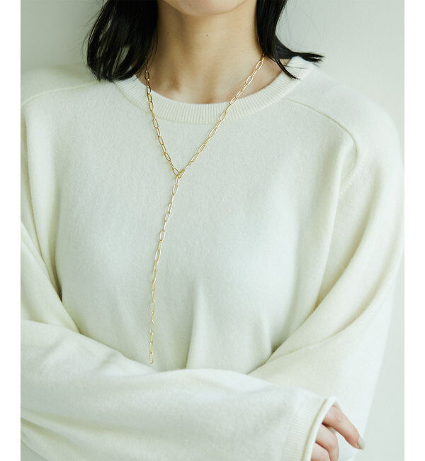  「オーバルチェーンフリーネックレス」|ネックレス|ゴールド