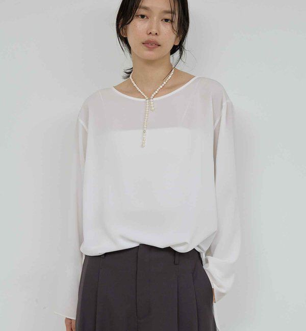  「ラウンドブラウスTee」|シャツ・ブラウス|