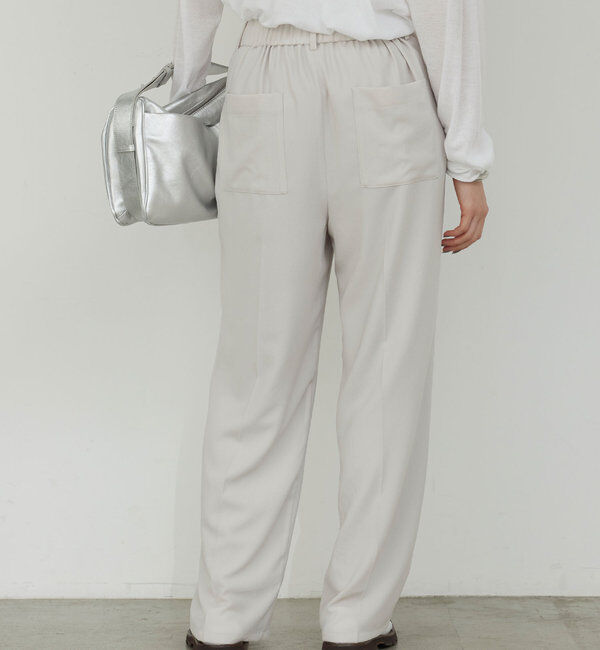  「【リニューアル！】ジャージーワイドタックパンツ」|チノ|