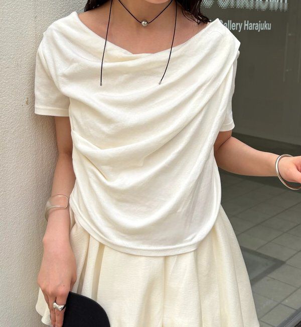  「【全骨格対応◎/6色展開】オフショルTシャツ」|Tシャツ・カットソー|