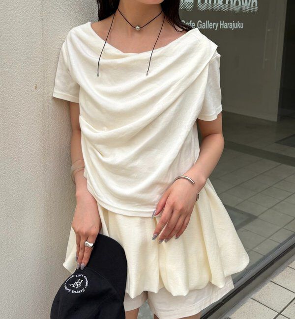  「【全骨格対応◎/6色展開】オフショルTシャツ」|Tシャツ・カットソー|