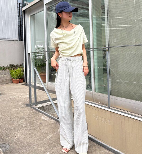  「【全骨格対応◎/6色展開】オフショルTシャツ」|Tシャツ・カットソー|