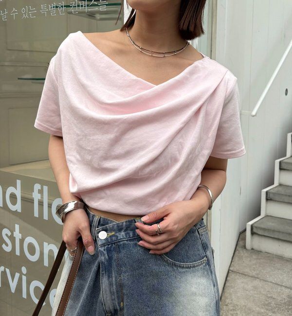  「【全骨格対応◎/6色展開】オフショルTシャツ」|Tシャツ・カットソー|