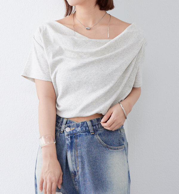  「【全骨格対応◎/6色展開】オフショルTシャツ」|Tシャツ・カットソー|