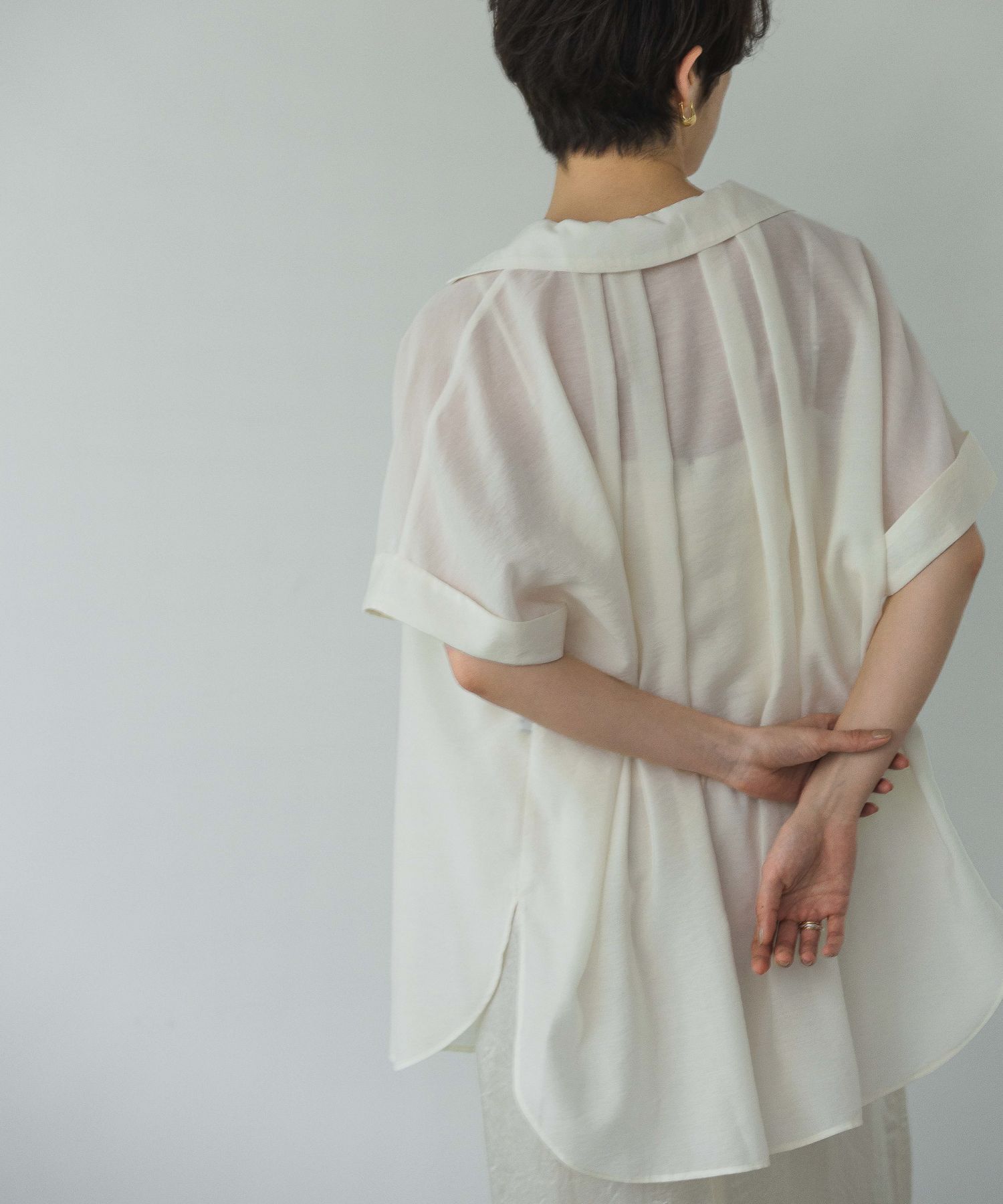 A part by 「【洗える】シアーカイキンBIGシャツ」|シャツ・ブラウス|