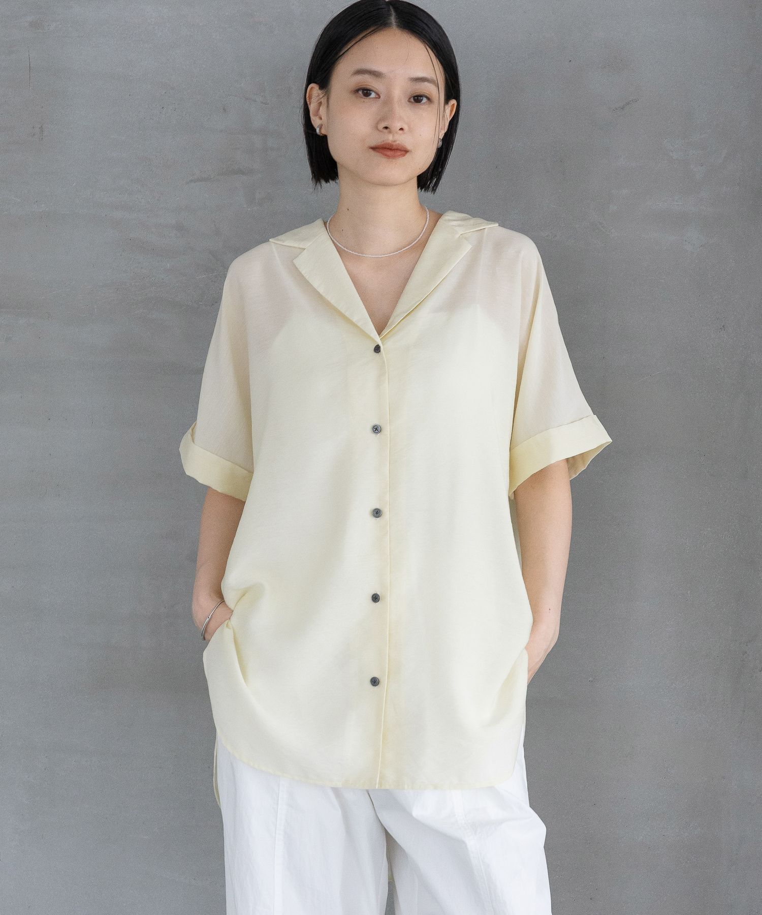 A part by 「【洗える】シアーカイキンBIGシャツ」|シャツ・ブラウス|