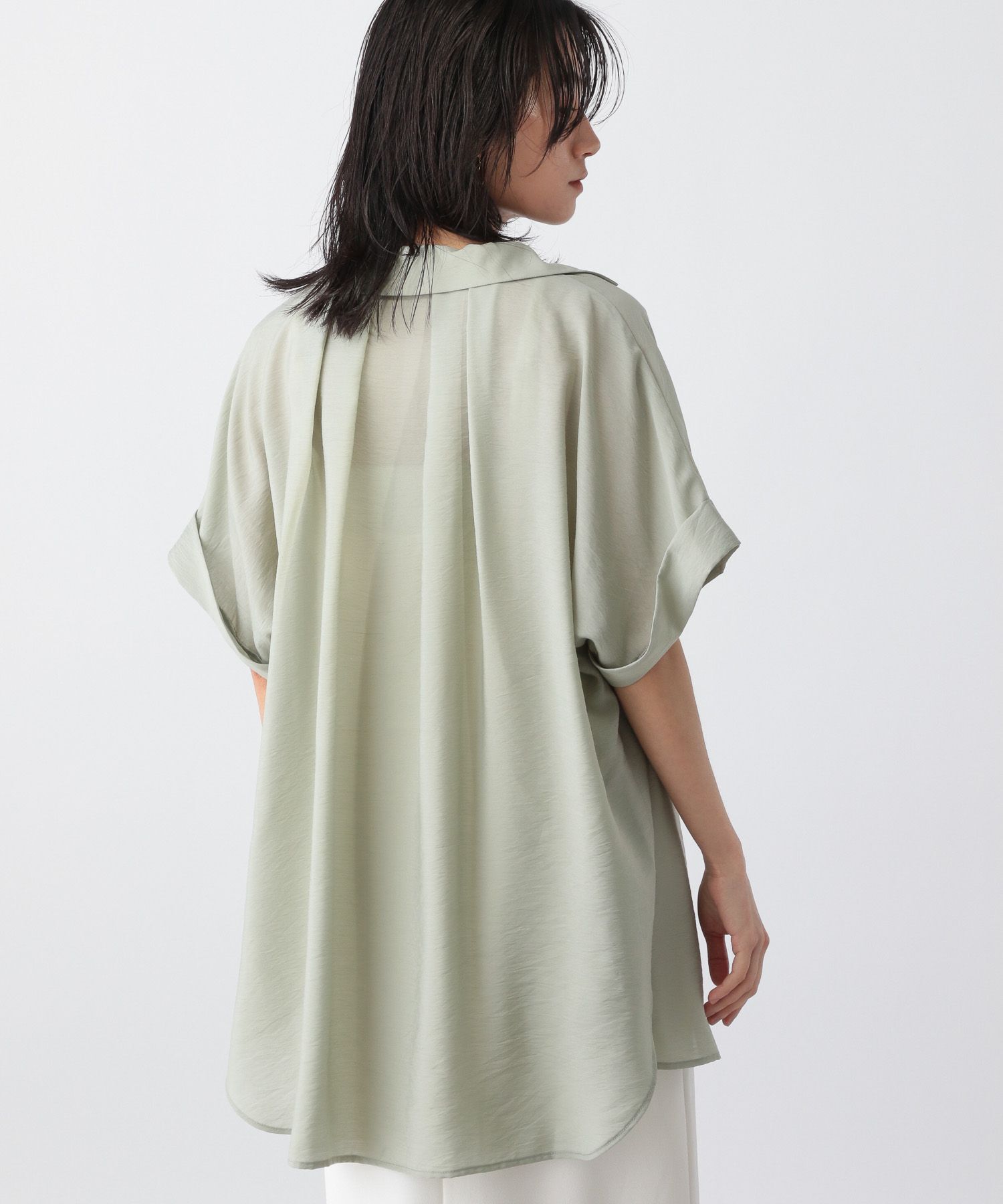 A part by 「【洗える】シアーカイキンBIGシャツ」|シャツ・ブラウス|