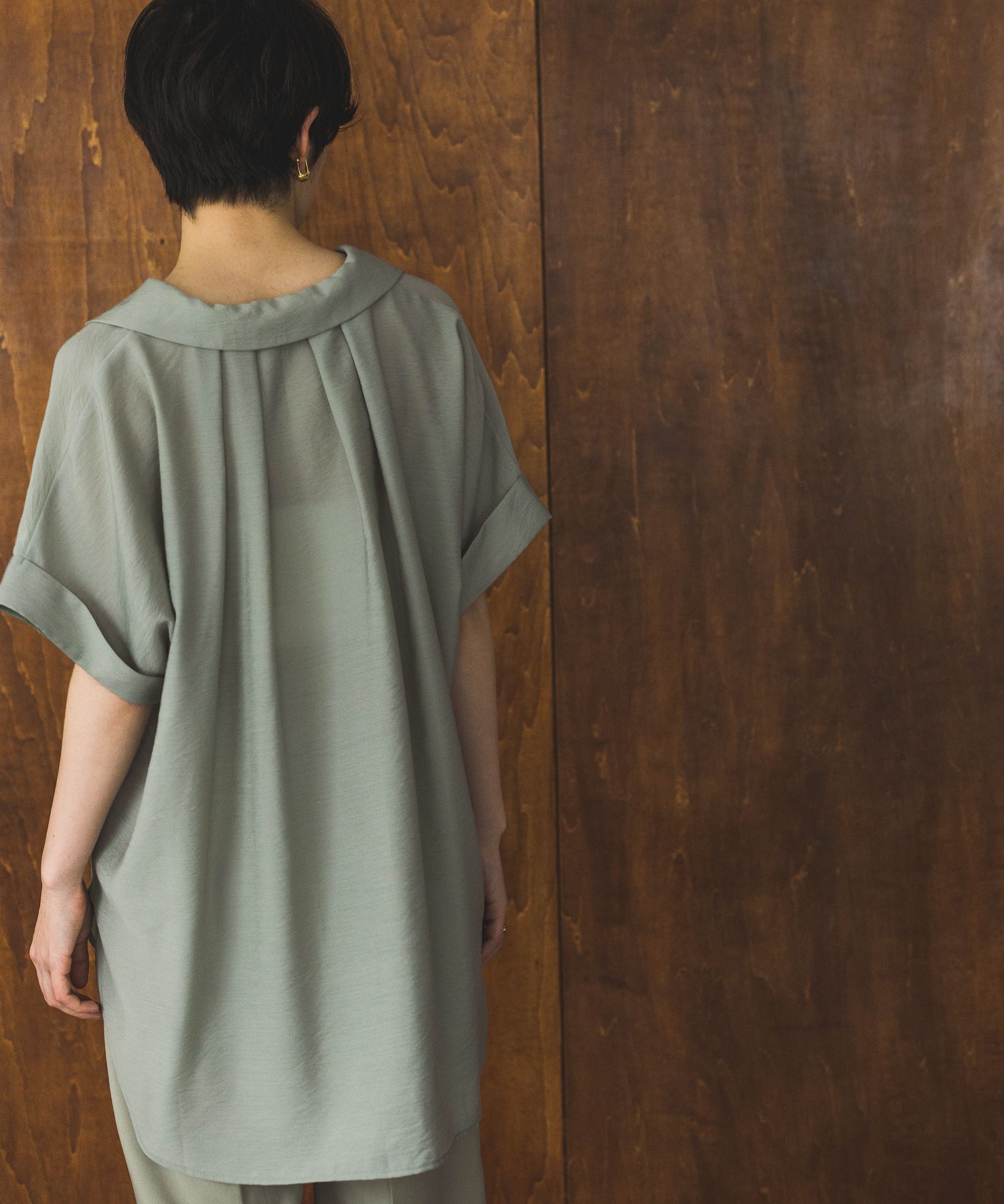 A part by 「【洗える】シアーカイキンBIGシャツ」|シャツ・ブラウス|