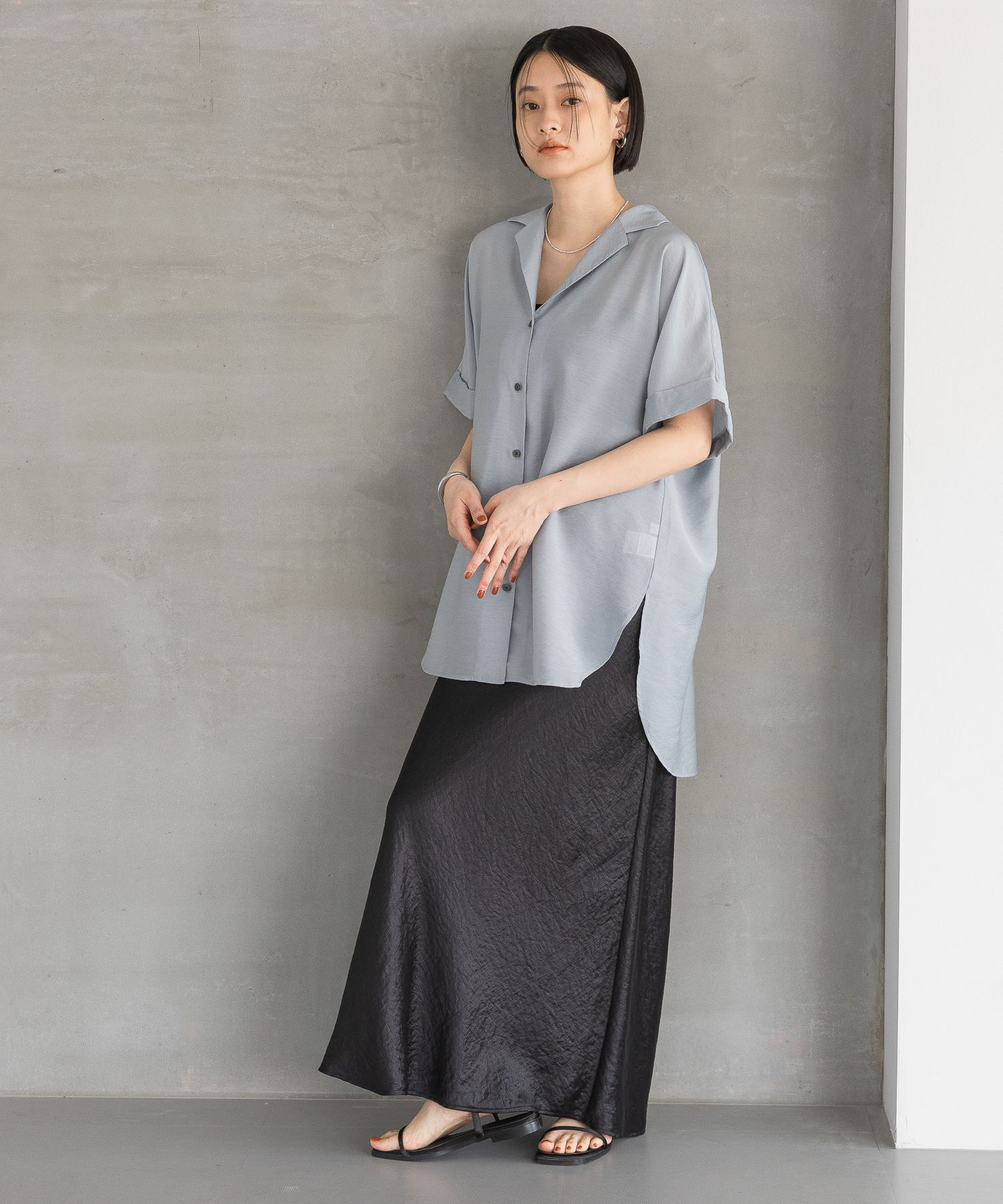 A part by 「【洗える】シアーカイキンBIGシャツ」|シャツ・ブラウス|