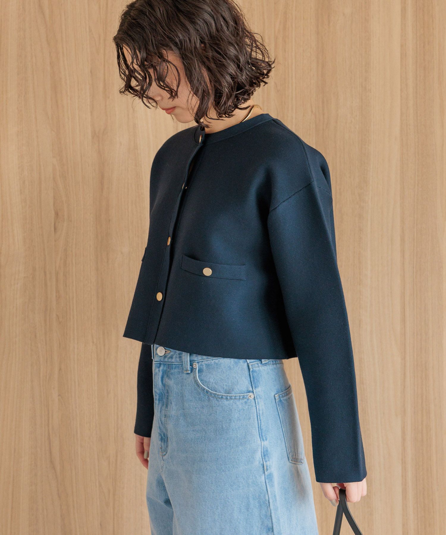 A part by 「スポンディッシュキンボタンクルーカーディガン」|ニット・セーター|