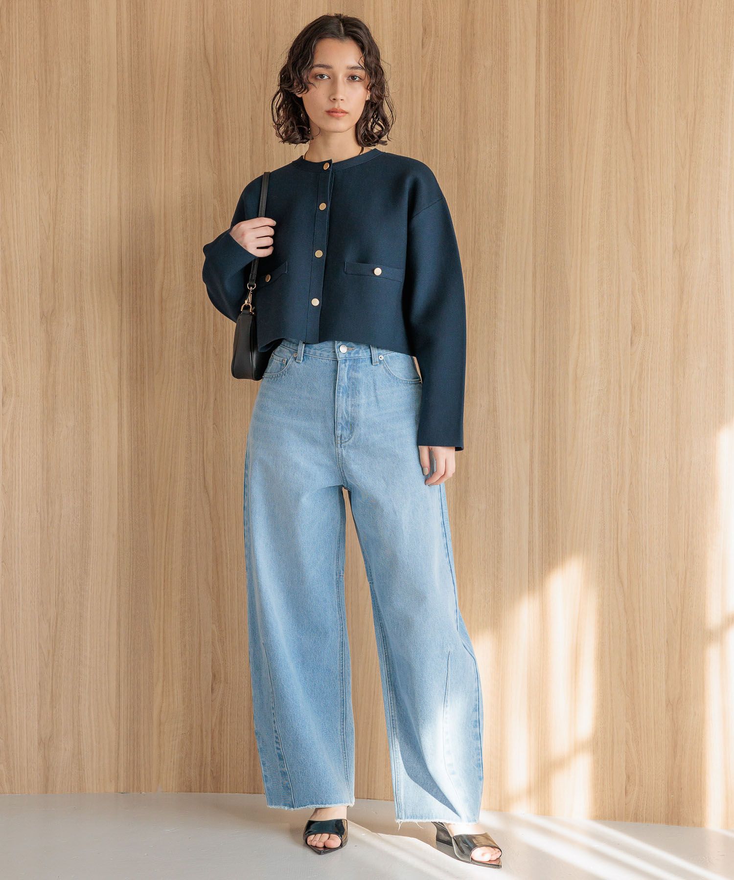 A part by 「スポンディッシュキンボタンクルーカーディガン」|ニット・セーター|