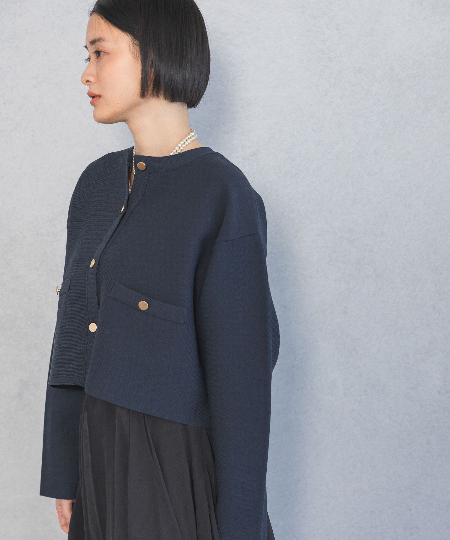 A part by 「スポンディッシュキンボタンクルーカーディガン」|ニット・セーター|