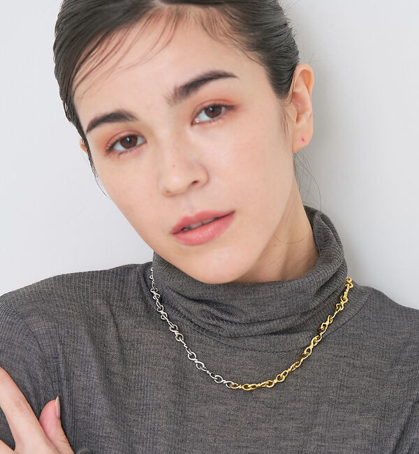 collex「【dignif】【金属アレルギー対応】バイカラーチェーンネックレス」|ネックレス|