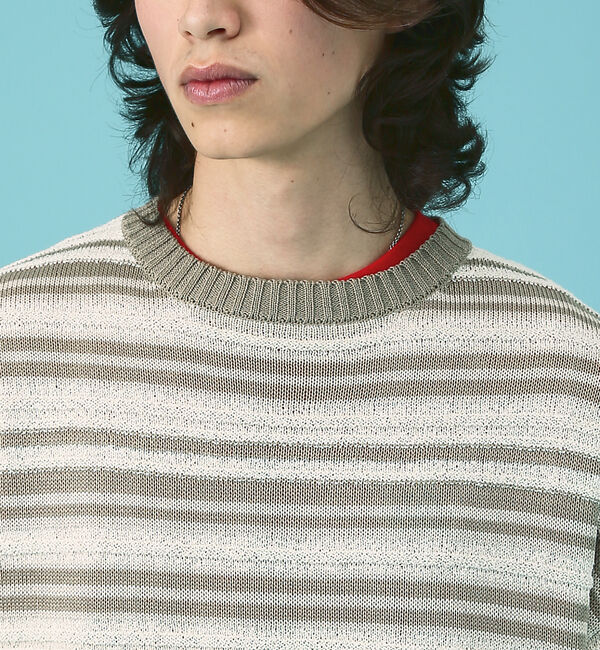 ABAHOUSE「【WEB限定】ランダムボーダーサマーニット/ユニセックス」|ニット・セーター|