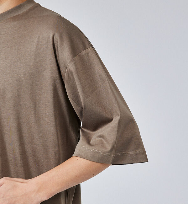 ABAHOUSE「【ドローコード】Wシルケット ドレープ Tシャツ / オーバーサイズ」|Tシャツ・カットソー|