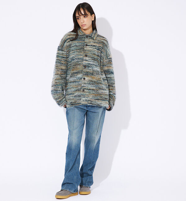 ABAHOUSE「【Revo.】モヘアライクシャツジャケット/ニットジャケット」|カーディガン|