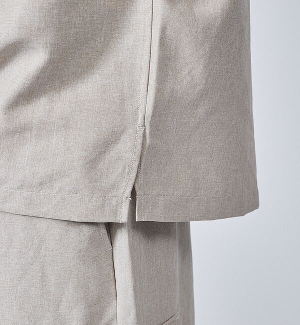 ABAHOUSE「【セットアップ対応】リネンライクミリタリーシャツ/CPOシャツ」|シャツ・ブラウス|