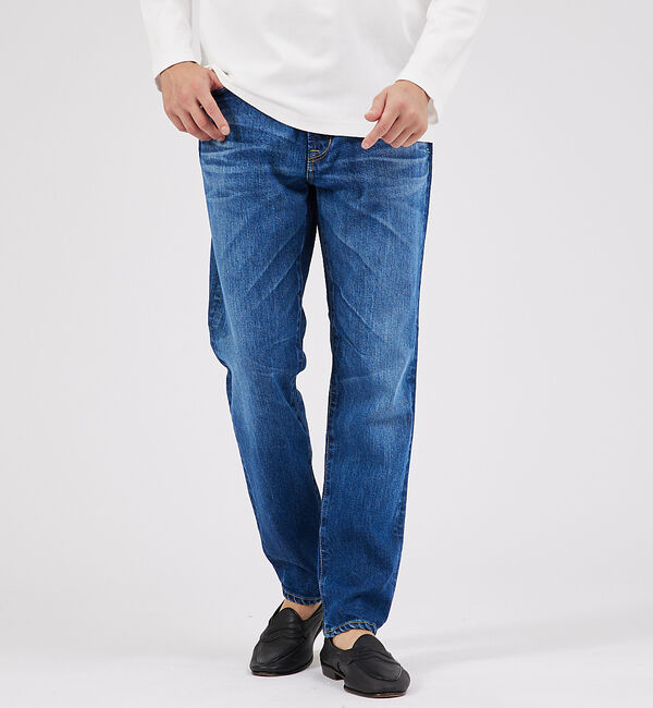 ABAHOUSE「【YANUK】PHILIP2 / スリムフィット テーパード デニム」|デニム|インディゴ