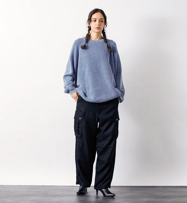 ABAHOUSE「POLY TWILL WIDE MILITARY CARGO/ワイドカーゴパンツ」|カーゴ|